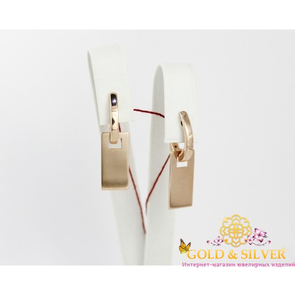 Жіночі золоті сережки "Дзеркала" 400284 , Gold &amp Silver Gold & Silver, Украина